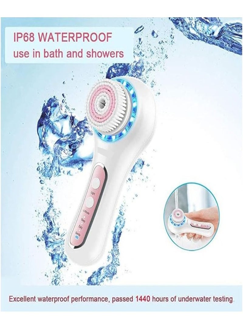 Cool Baby Facial Brush Rechargeable Waterproof With 5 Brush Heads Facial Brush For Exfoliation Massage And Deep Cleaning - Image 4