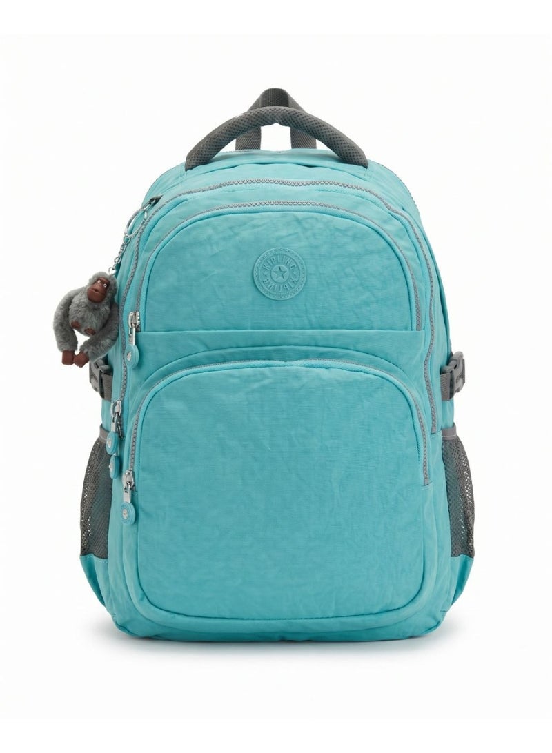 Backpack - 19.5 Inch – 7 Pockets, Laptop Compartment Light Turquoise, Padded Back & Shoulder Straps, Water-Resistant Backpack for School, Travel & Daily Use - Unisex-Light - Image 1