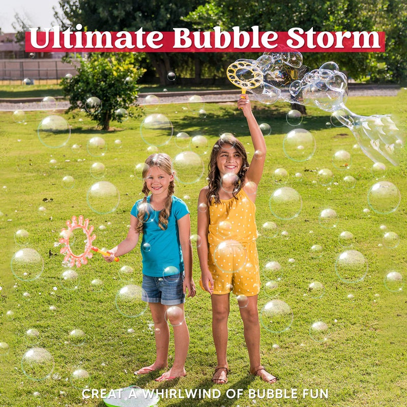 JOYIN Big Bubble Wands Set with with Tray, 21" Giant Bubble Wands Bulk for Kids, Summer, Outdoor Play Period & Birthday Party & Games, 6 Pcs Solution Suitable, Suitable for All Age People - Image 3