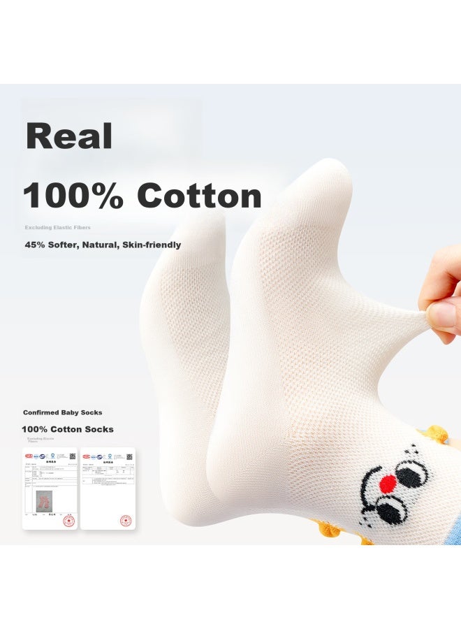 Beibi Bei Bi Children's Socks Spring And Autumn Big Children Students Cotton Socks Boys And Girls Summer Thin Boneless Mid-tube Socks Tide - Image 1