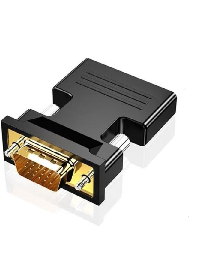 HDMI to VGA Adapter with 3.5mm Audio Cable – 1080P 60Hz Female to Male Converter for Laptop, TV, and Projector - Image 3