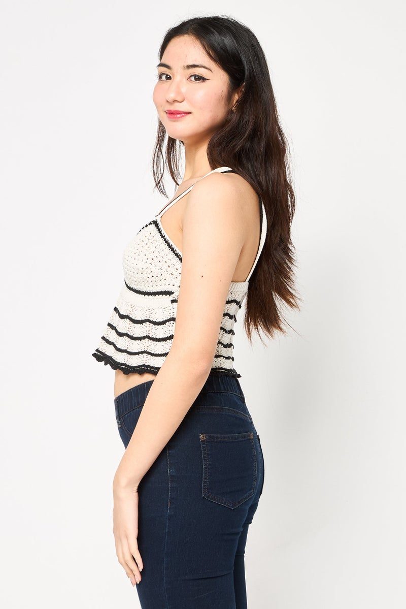 Reserved Women Sweetheart Neck Sleeveless Textured Tank Top, Multicolor - Image 3