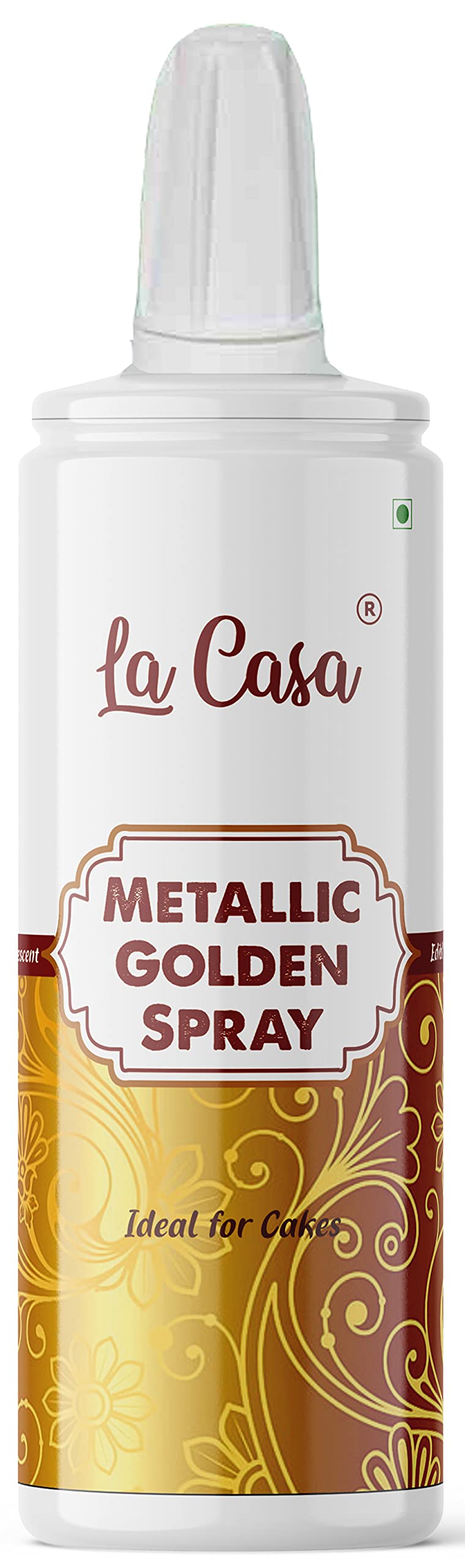 La Casa Metallic Pearlescent Golden Spray Colour | Edible Color Ideal for Cake Decoration & Garnishing | 30g | - Image 5