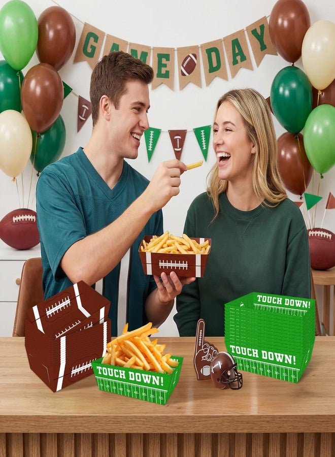Utolily 36pcs Football Disposable Paper Food Trays Super Football Bowl Birthday Serving Paper Food Boats Game Day Party Decorations - Image 4