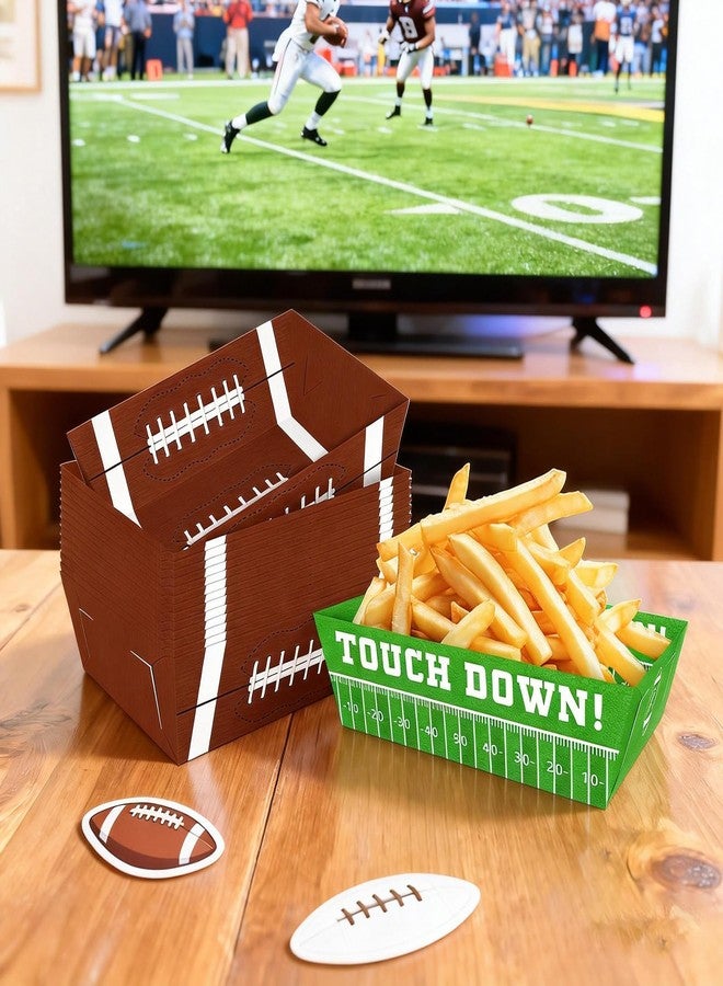 Utolily 36pcs Football Disposable Paper Food Trays Super Football Bowl Birthday Serving Paper Food Boats Game Day Party Decorations - Image 5