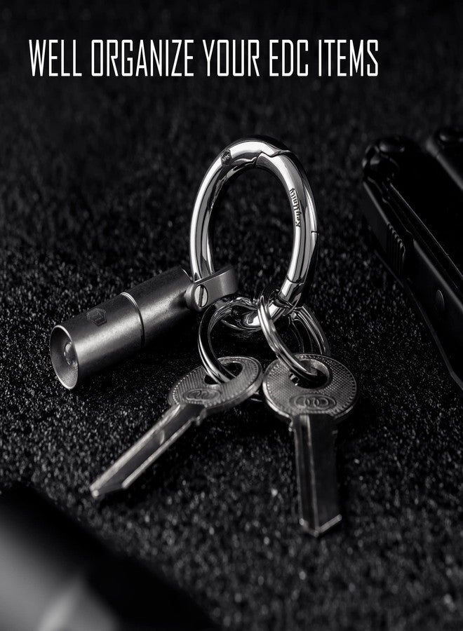 KeyUnity مشبك كارابين دائري من الفولاذ المقاوم للصدأ من KeyUnity KS06 لحلقة المفاتيح - Image 2