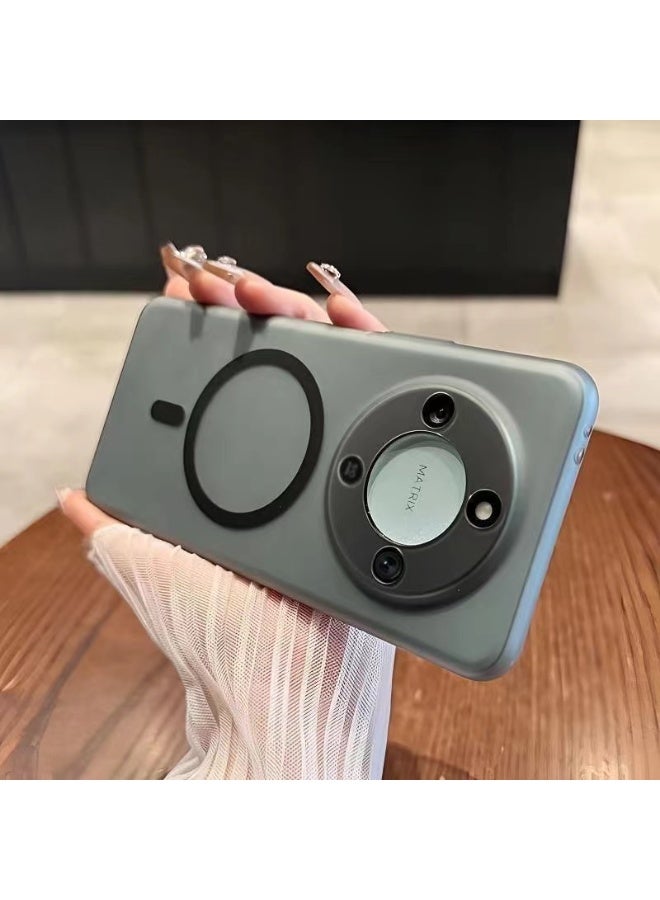 for Honor X9d Case[Compatible with MagSafe] UV Coating for Scratch & Discoloration Resistant, Shockproof Air Pockets - Magnetic Clear Black - Image 1