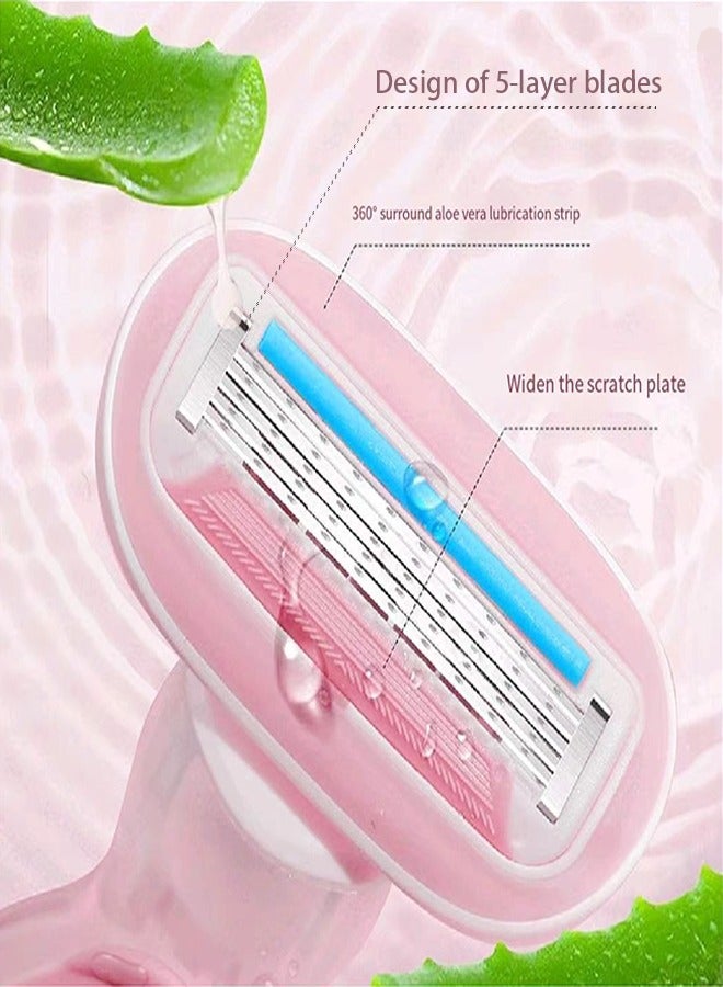 2-piece Mini Razor Hair Removal Blade with Case for Women Body, Armpit and Bikini Pink - Image 5