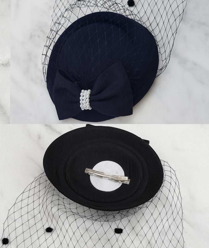 SQUISHY Fascinator Hats for Woman, Hats for Women & Black Hat for Woman - Elegant Vintage Style Headpiece with Bow Clips for Hair, Perfect Accessories for Women Stylish Occasions - Image 4