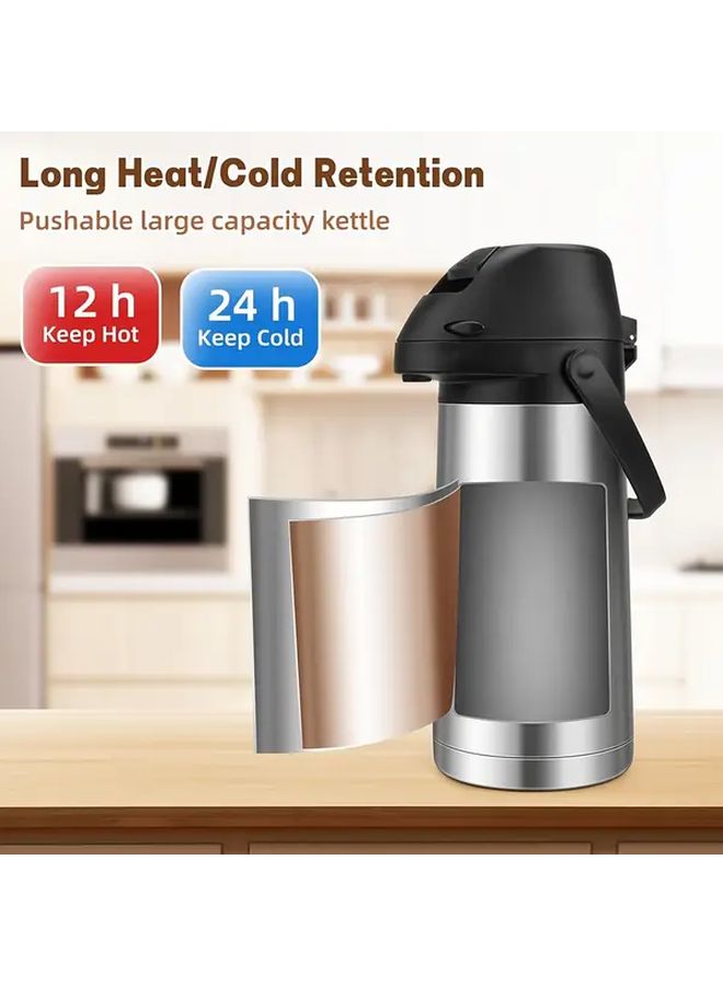 Vondior 65oz Stainless Steel Thermal Coffee Carafe Vacuum Insulated Beverage Dispenser With Pump - Image 5