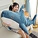 JULAN 39inch Giant Shark Plush Toy Pillow3D Giant Shark Stuffed Animal Soft Shark Cushion Pillow Shark Stuffed Toy Throw Pillow for Childrens Pillow Boys and Girls Room Decoration Bedtime Gift 100cm - Image 2