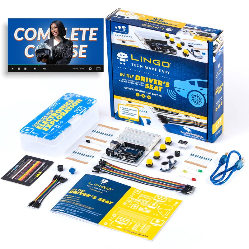 LINGO STEM Coding Kit - Build & Code Your Own Backup Sensor for Car - Learn Coding with Step-by-Step Guides - STEM Projects for Kids Ages 13+ Years for Birthdays & Holidays - Image 1
