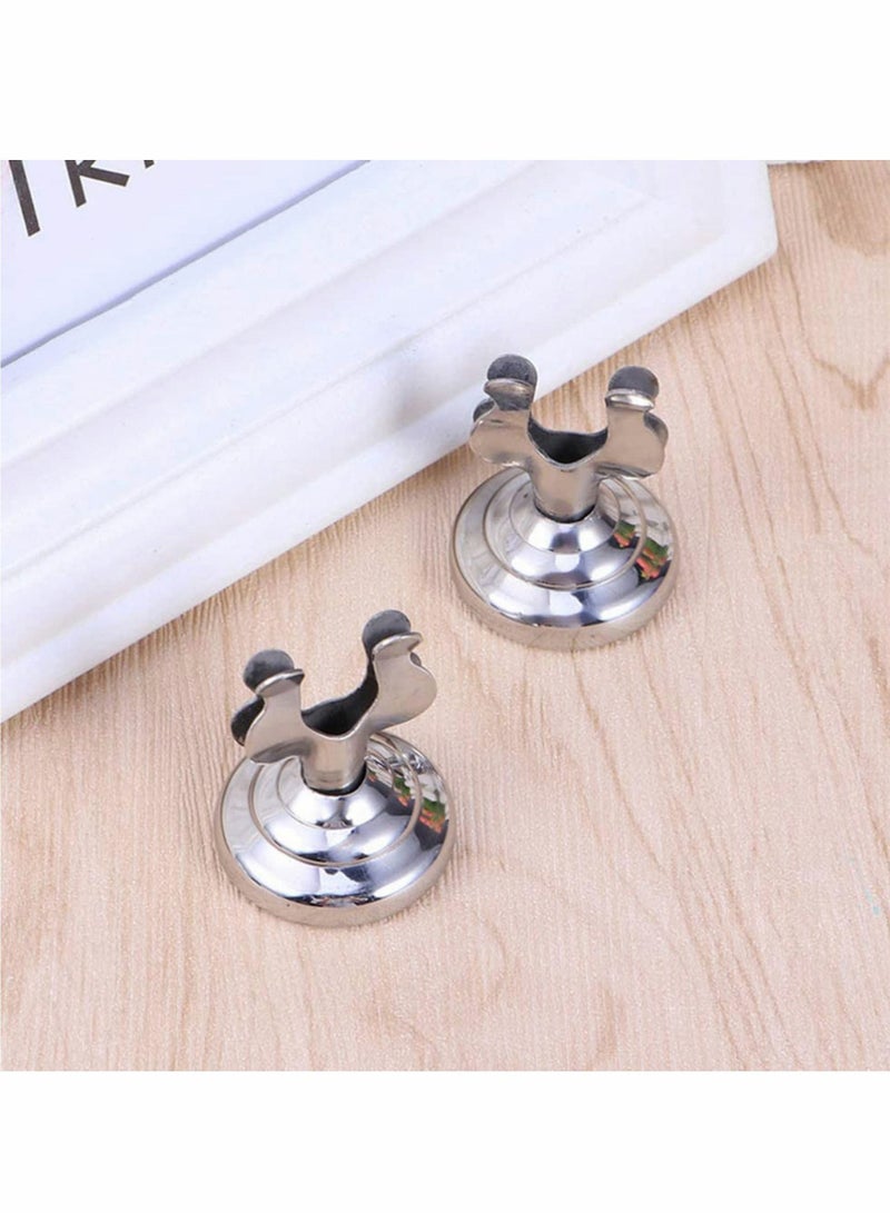الأزرق جي دبليو Place Card Holder, 6Pcs Paper Menu Stand, Table Number Holder Table, Memo Clip, Photo for Wedding Party Decorations, Food labels Buffet, Stainless Steel (Silver) - Image 3
