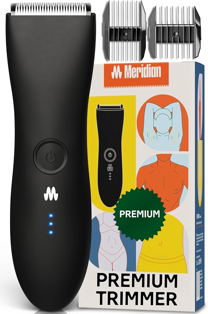 ميريديان بريميوم (MERIDIAN Premium) – أداة قص شعر متعددة الاستخدامات للرجال والنساء؛ تشحن عبر منفذ USB-C ومزودة بقفل لحماية الجهاز أثناء السفر؛ متوفرة بستة ألوان (من ضمنها اللون الأونيكس). - Image 1