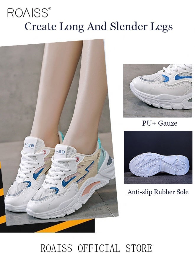 رويس أحذية رياضية أنيقة للسيدات، أحذية برباط غير قابلة للانزلاق، أحذية رياضية متعددة الاستخدامات، أحذية رياضية مريحة للسيدات، مناسبة للارتداء اليومي والأنشطة الخارجية - Image 4