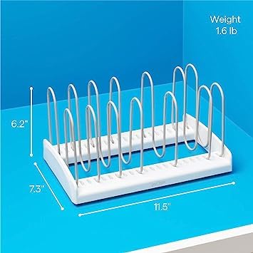 Kitwe Pots and Pans Organizer Rack for Cabinet Expandable Cutting Board Pot Lid Organizer Holder with 7 Adjustable Dividers for Kitchen Cabinet Cookware Baking Frying Rack 1 - Image 4