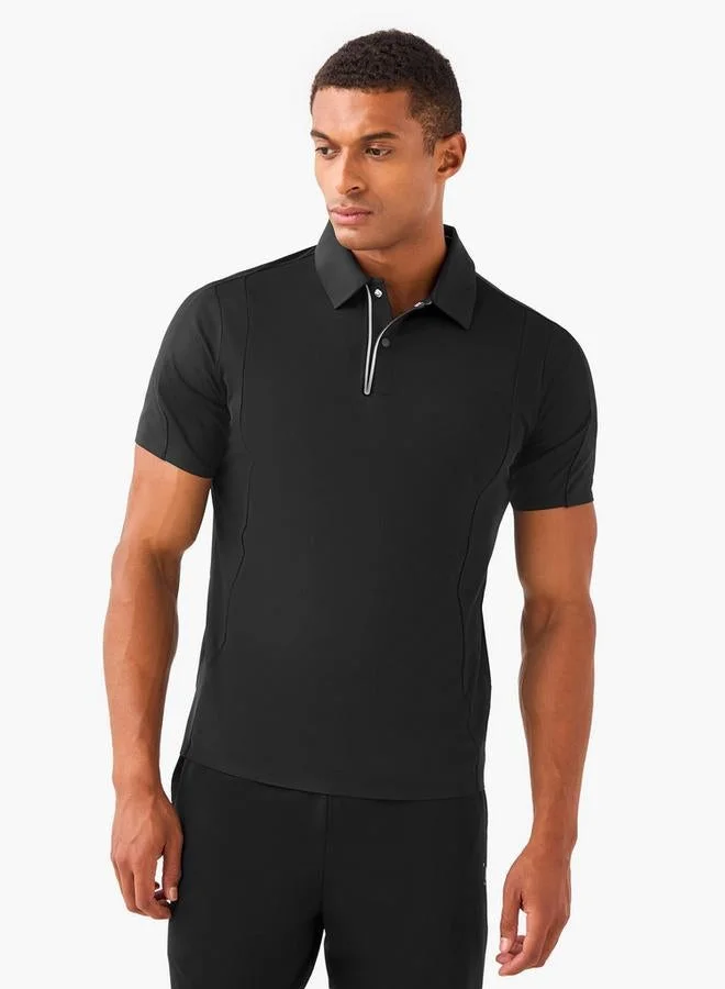 Panelled Polo T-shirt