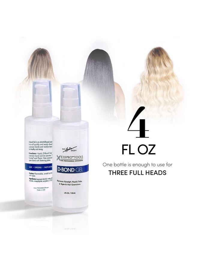 ذا هير شوب مزيل جل D Bond من The Hair Shop، غراء الكيراتين مسبق اللصق U Tip، مزيل لاصق K Tip لـ Keratip الفائق أو العادي، لغراء الكيراتين، والأشرطة اللاصقة والانكماشات (زجاجة 4 أونصة)  - Image 3