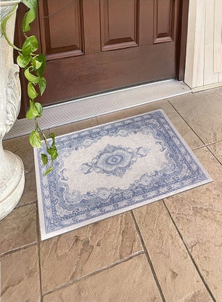 Soft Velvet Turkish Rectangular Door & Bath Mat - Blue - 60x40 cm - pzsku/Z36D0B972980F3B88A487Z/45/_/1714984515/4c093f90-d58a-450f-8ba7-0126e63a229c