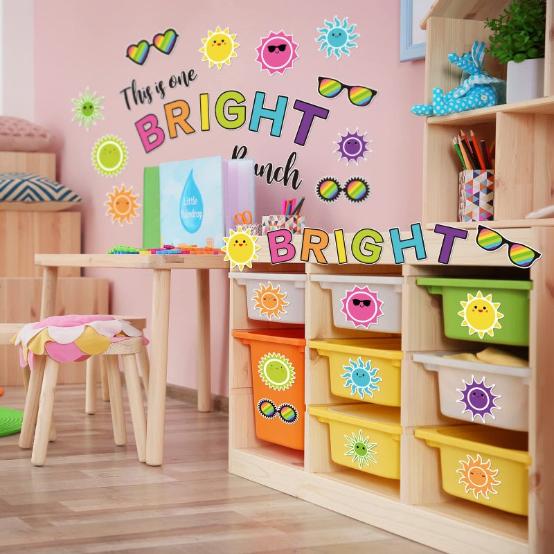 ChicRosa 46Pcs Summer Cutouts Tropical Sun Sunglasses Cut Outs with 100Pcs Glue Points This is One Bright Bunch Hawaiian Party Cut-Outs Accents Bulletin Board Decor for Back to School Classroom Party - Image 5
