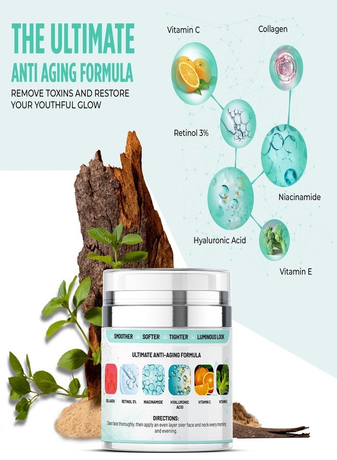 Epiphany Pharma Max Concentrated Retinol & Collagen Anti Aging Face Cream - Get Smoother Tighter Skin with Hyaluronic Acid, Niacinamide, and Vitamins C & E, For Women & Men - 1.7 FL Oz/50 ML - Image 5