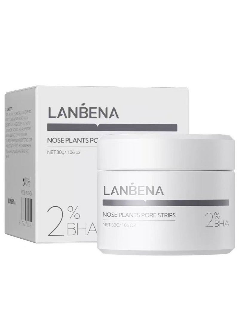 LANBENA 2.0 Nose Pore Strips, Blackhead Remover Mask with Salicylic Acid, Amazonian White Clay, Pore Cleanser Purifying Peel off Face Mask with 60 PCS Strips, Aloe Facial Mask(1.05 Ounce) - Image 1