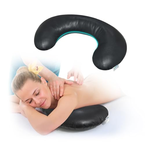 KAAMOS Breast Pillow for Massage Table, Massage Breast Support Pillow for Sleeping, Massage Bolster Wedge, Post Surgery Breast Pillow Chest, Faux Leather Spa Massage Cushion Prone Pillow for Beauty Salon - Image 1