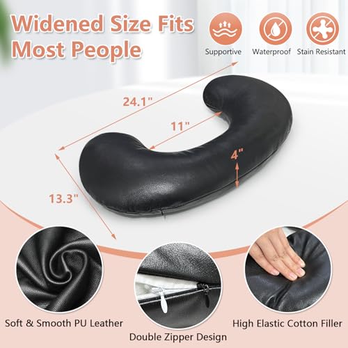 KAAMOS Breast Pillow for Massage Table, Massage Breast Support Pillow for Sleeping, Massage Bolster Wedge, Post Surgery Breast Pillow Chest, Faux Leather Spa Massage Cushion Prone Pillow for Beauty Salon - Image 3