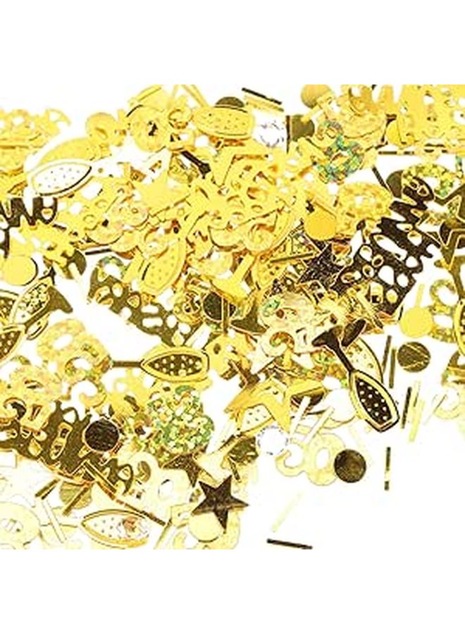 Gold Holographic Anniversary Confetti 3pcs Wedding Party Table Decorations - Image 1
