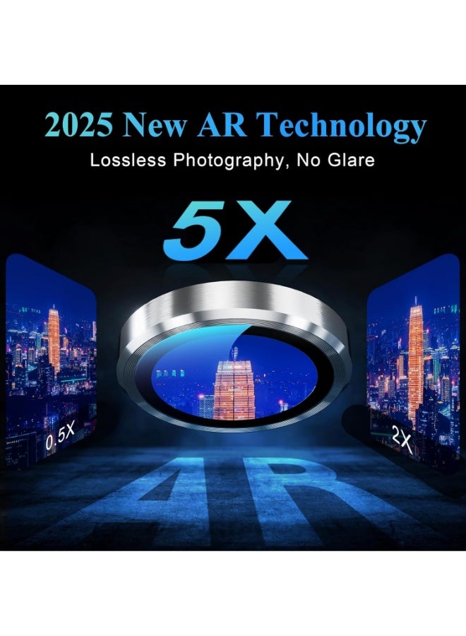 واقي عدسة الكاميرا لموبايل ايفون 17 برو / ايفون 17 برو ماكس، غطاء حماية للكاميرا من الزجاج المقوى بدرجة صلابة 9، حلقة معدنية فردية لموبايل ايفون 17 برو ماكس / ايفون 17 برو - Image 3