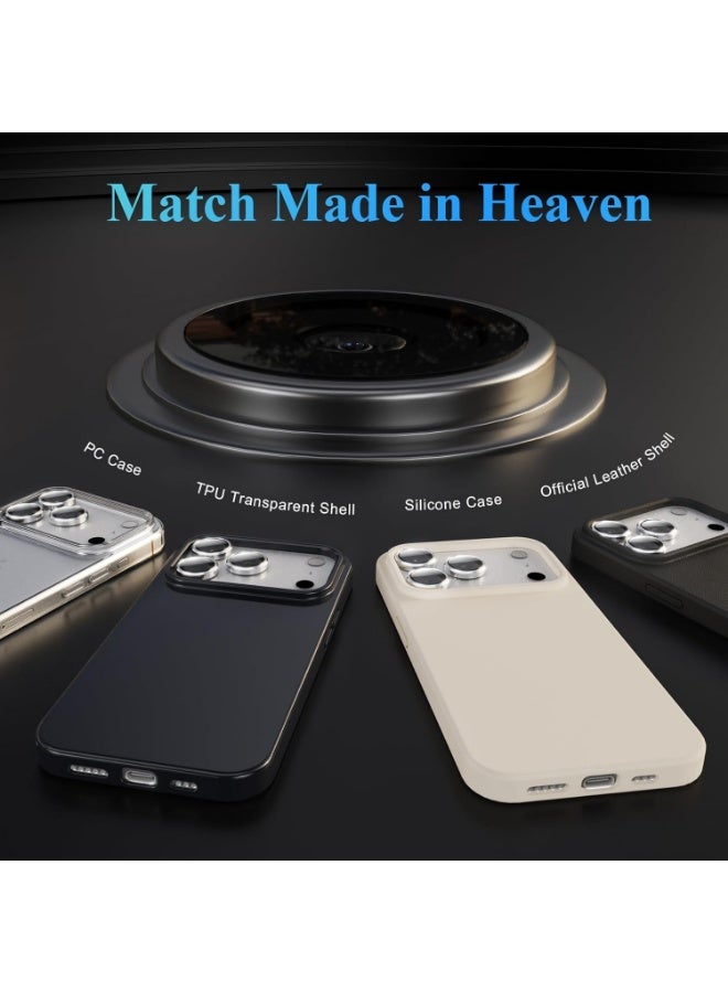 واقي عدسة الكاميرا لموبايل ايفون 17 برو / ايفون 17 برو ماكس، غطاء حماية للكاميرا من الزجاج المقوى بدرجة صلابة 9، حلقة معدنية فردية لموبايل ايفون 17 برو ماكس / ايفون 17 برو - Image 4