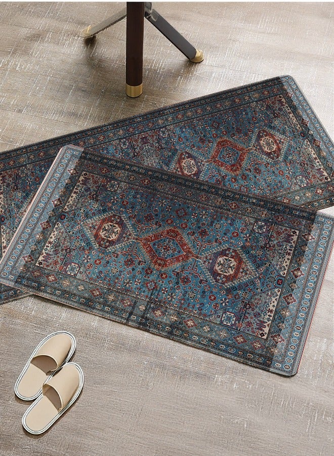 2 PCS Kitchen Floor Mats Rugs Set, Cushion Floor Carpet, Waterproof, Oil Resistant and Anti-Fatigue PU Standing Mat for Kitchen, Floor, Office, Sink, Laundry 45*75CM+45*120CM - Image 1