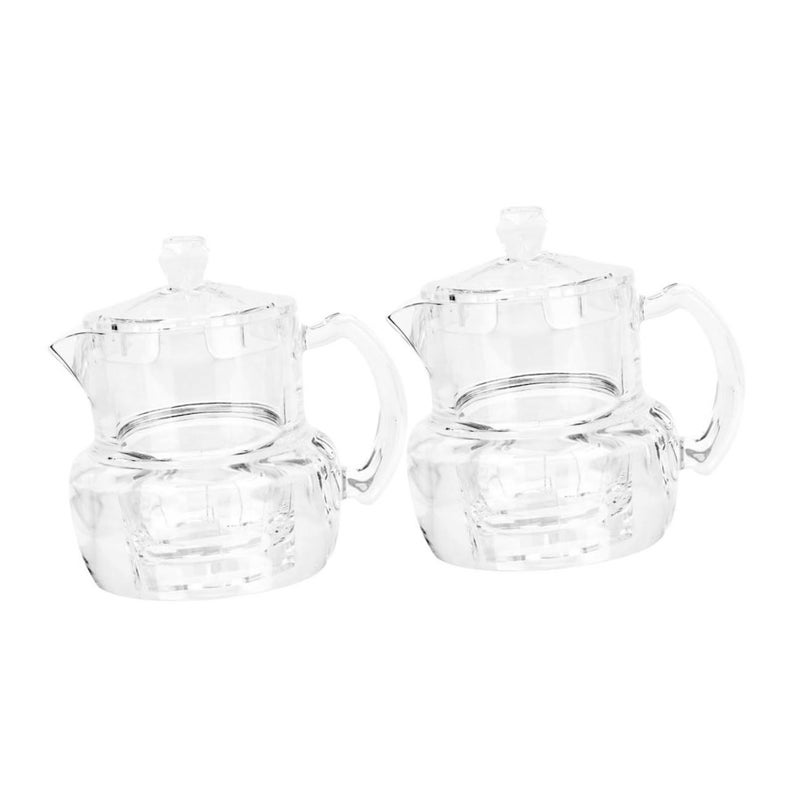 2pcs Acrylic Honey Pot and Syrup Dispenser with Lid 500ml Kitchen Jar Container - Image 2