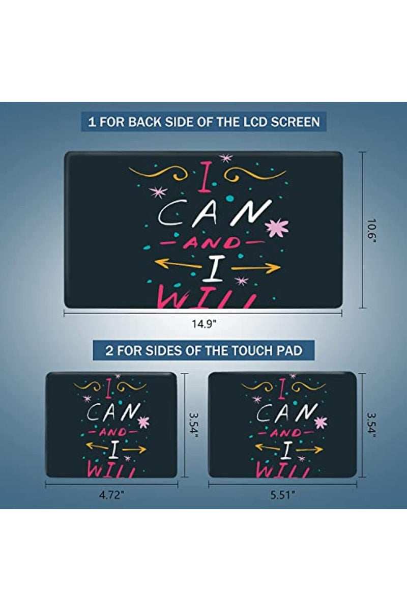 AORTDES Laptop Skin Sticker Decal, Art Decal Protector Cover Decal Compatible with 15 15.4 15.6 Inches Netbook/Laptop (Inspirational Words) - Image 3