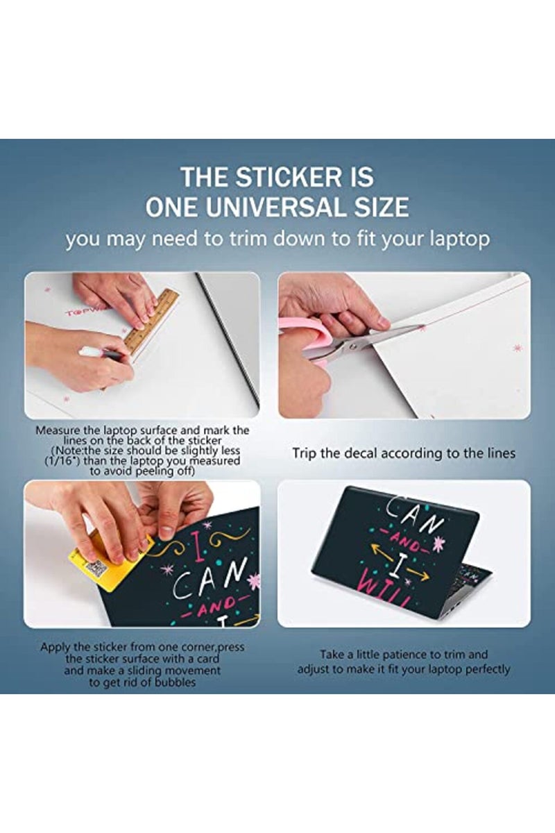 AORTDES Laptop Skin Sticker Decal, Art Decal Protector Cover Decal Compatible with 15 15.4 15.6 Inches Netbook/Laptop (Inspirational Words) - Image 2