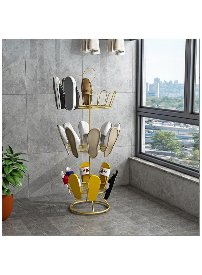 Multifunctional shoe rack, multifunctional shoe rack, multi-size shoe rack, 3-layer ring shoe rack - Image 1