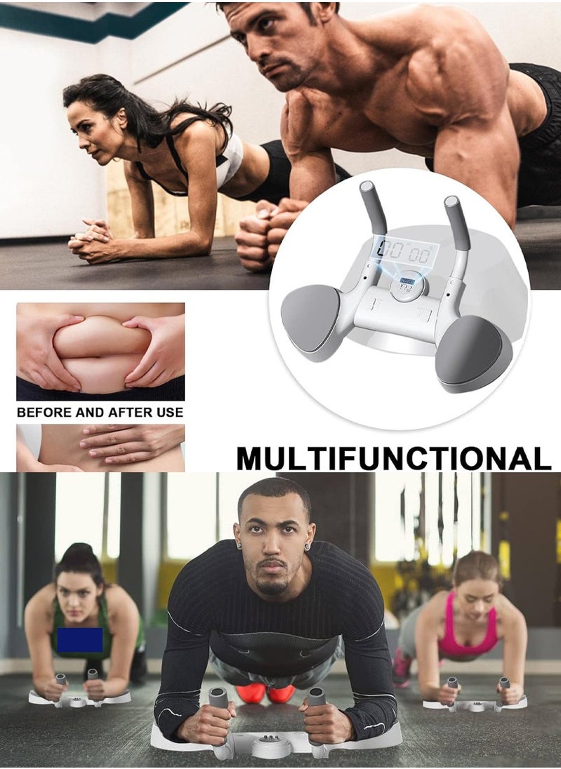 QUTOOB - Plank Trainer, Plank Exerciser Support Device with Timer for Abdominal and Core Strength Training, Abs Workout, Multifunctional Balance Board Push Up Stand, Plank Board For Fit, Beautiful Body Shape - Image 1