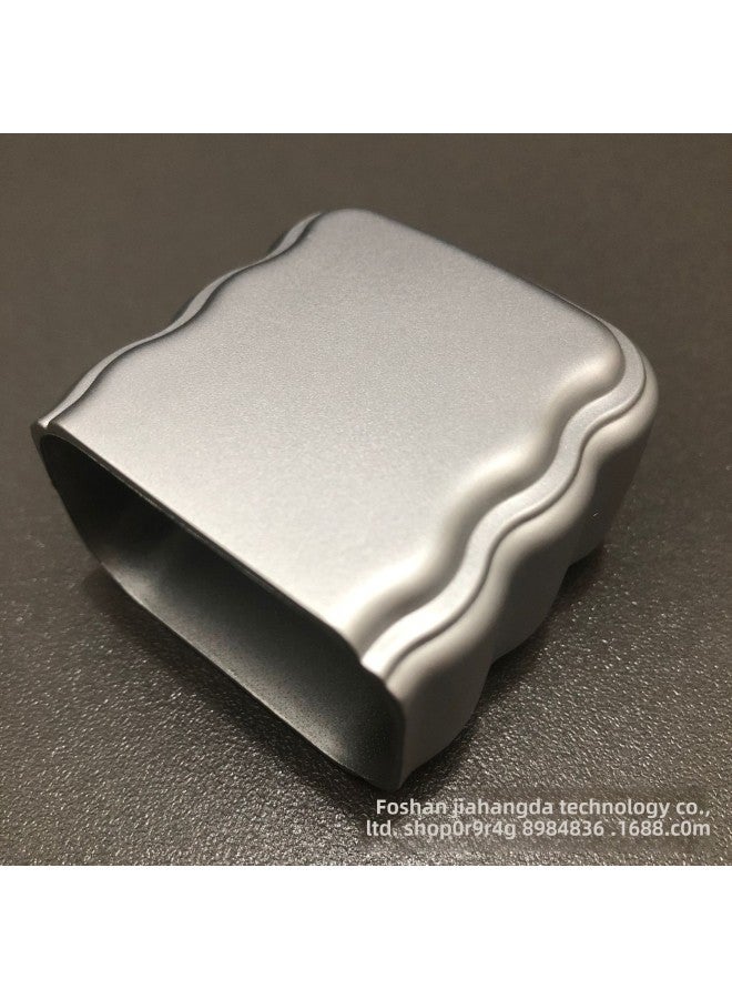Apple 18W/20W Universal Charging Head Protective Cover Fast Charging Charger Shell Tpu Superimposed Wave Paint Silver-Specifications:Universal For Apple 18/20w - Spray Painted Silver  - Image 3