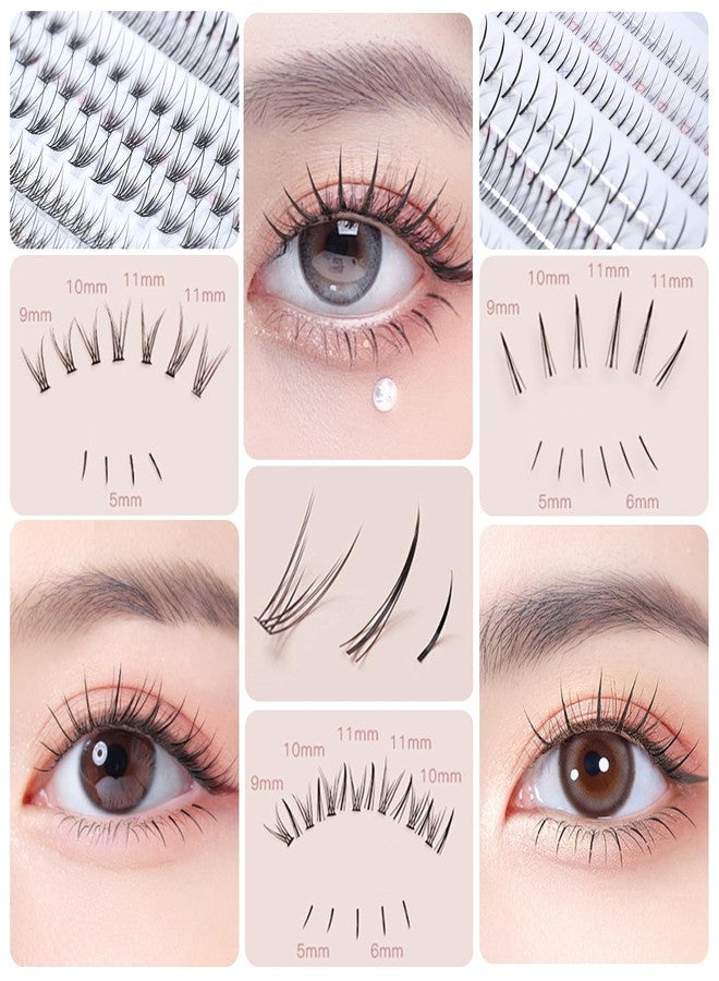 MSQ False Eyelashes Multipack Faux 3D Mink Lashes Natural Look Includes 6 Assorted Lengths Wisps 380pcs Lash Clusters Reusable Strip Lashes, Contact Lens Friendly, Easy to Apply - Image 3