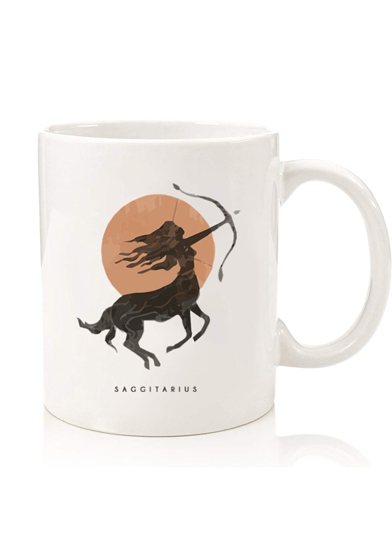 Theodor Premium Quality Two Sided Printed Coffee Mug Tea Cup For Home Office, Kids Men Women Sagittarius - Image 1