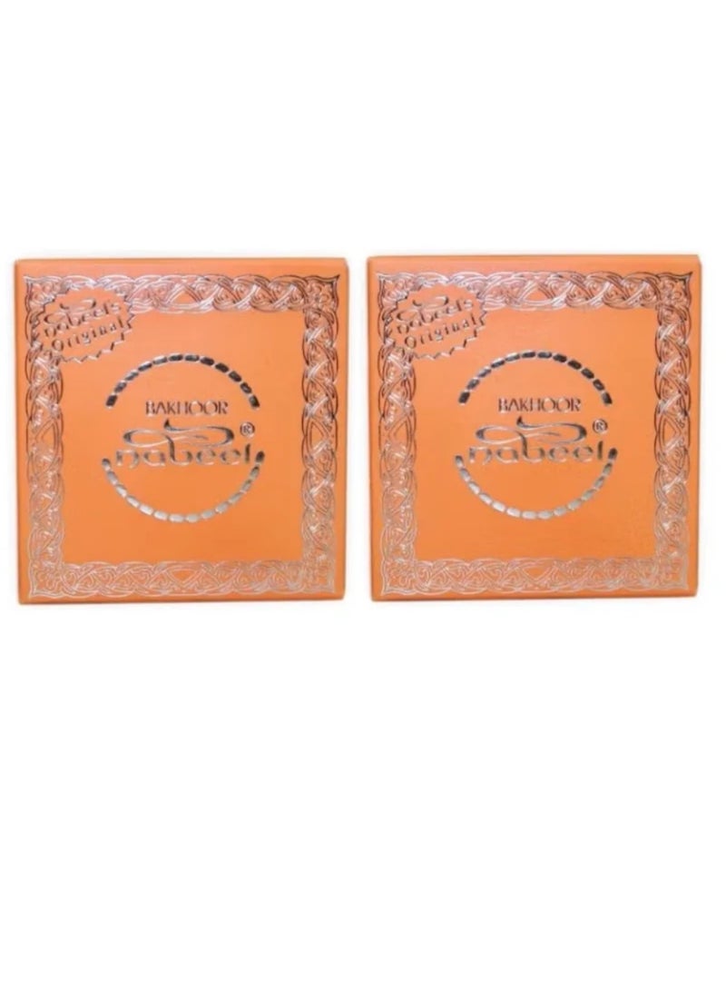 Nabeel Two pieces of wooden oriental noble incense pack 40 grams - Image 1