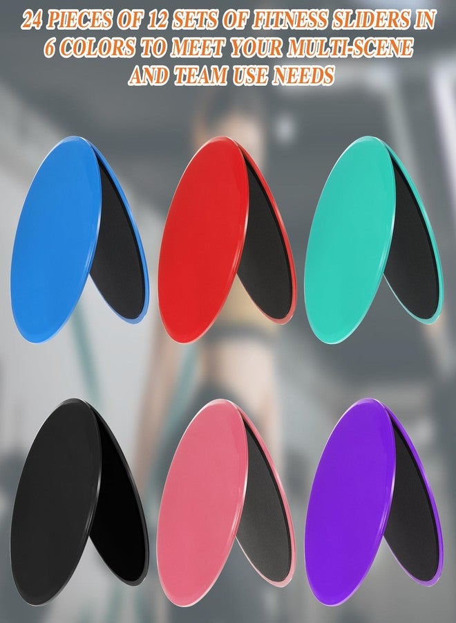 JOUTYFOR 24 Pcs Core Sliders Bulk Exercise Glider Discs Gifts for Group Training Classes Fitness Slider Workout Dual Sided AB Pads for Gym, Home, Yoga, Pilates, Strengthen Abdomen, Burn Fat, Improve Balance - Image 4