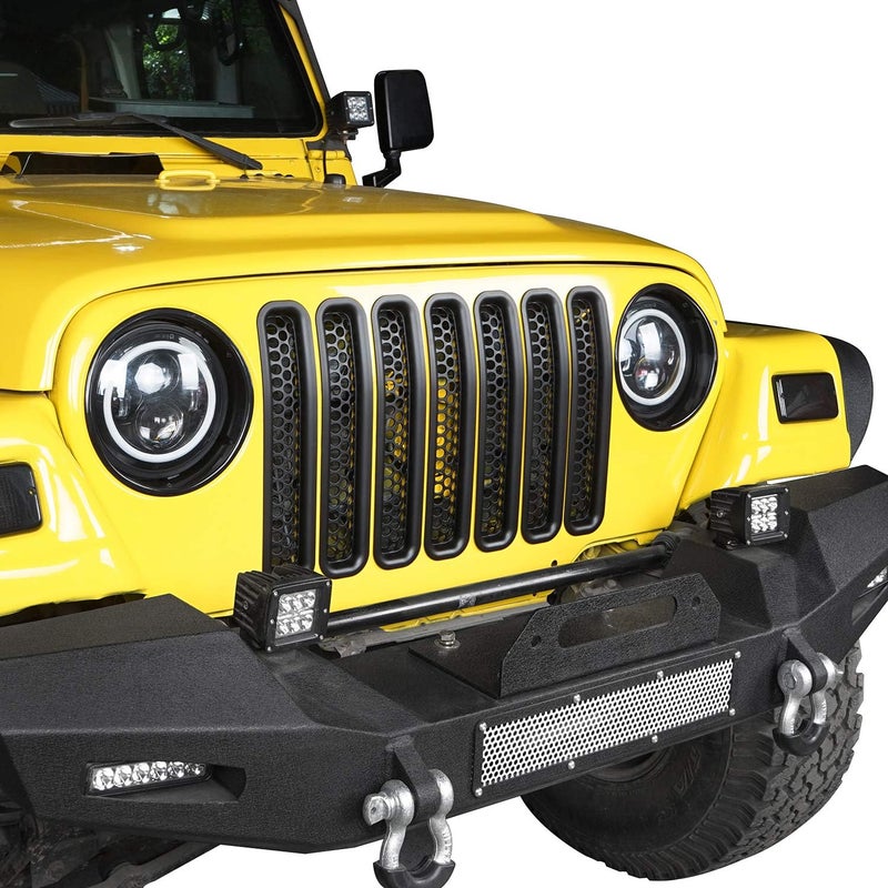 AV u-Box Black ABS Plastic Grille Insert for Jeep Wrangler TJ & Unlimited (1997-2006) - Image 3
