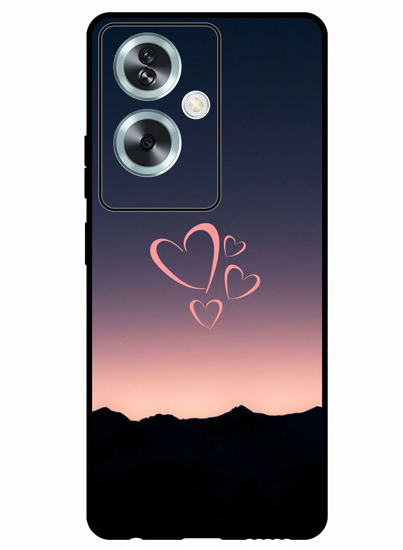 Theodor Protective Case Anti Scratch Shock Proof Bumper Cover For Oppo A79 5G Four Hearts - Image 1