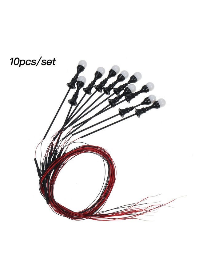 NIBEMINENT 10pcs Warm White Model Street Light 15 x 1.5 9.5cm - Image 2