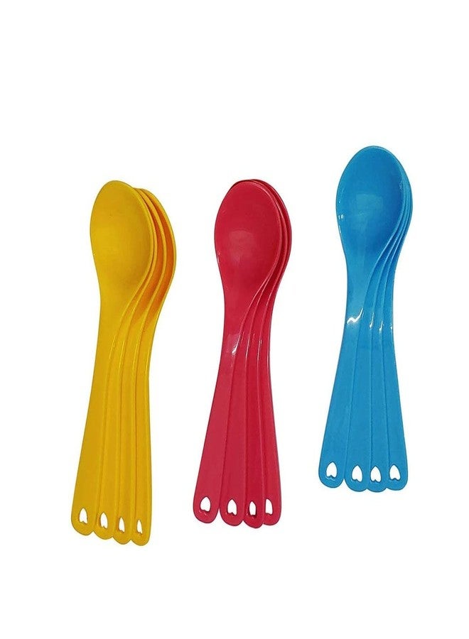 SBA PRIME sbaprime 12 Pcs Baby Spoon Set Baby Toddler Feeding Food Plastic Spoons (Pack of 12) - Image 2