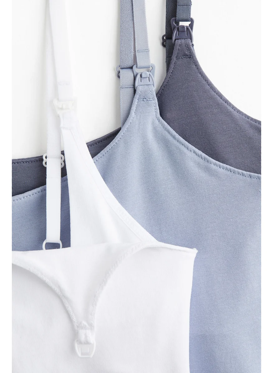 H&M Mama 3-Pack Nursing Vest Tops