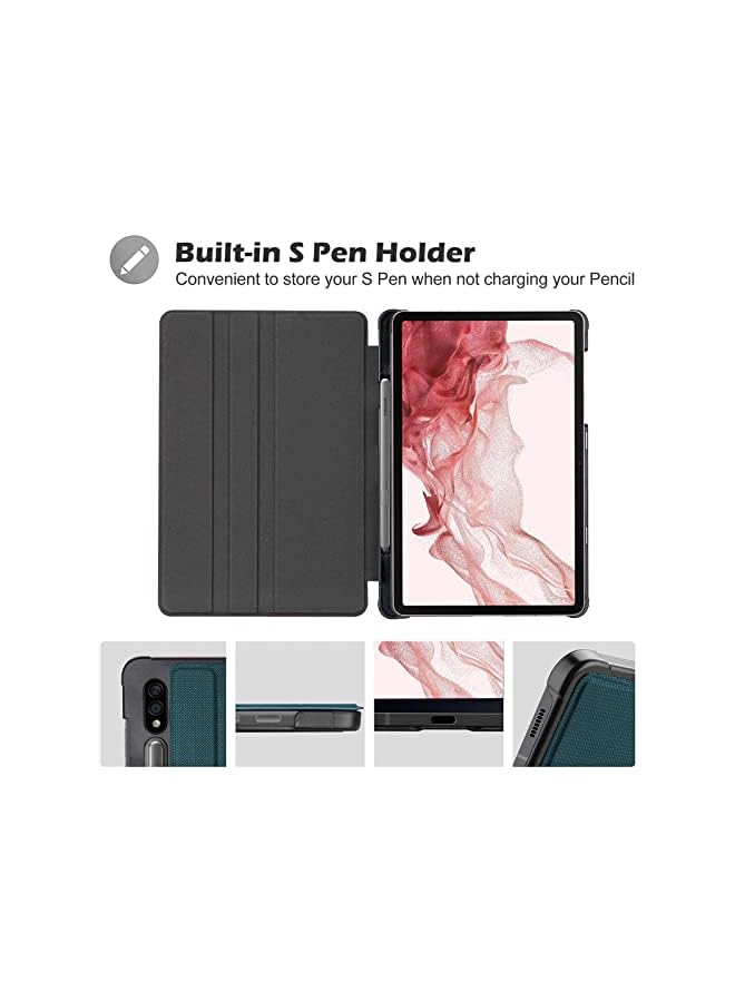 Procases Galaxy Tab S7 11 Case 2020 With S Pen Holder(Sm-T870 T875), Slim Protective Folio Cover For Galaxy Tab S7 2020 Release 11 Inch Sm-T870/T875/T878 -Teal - Image 2