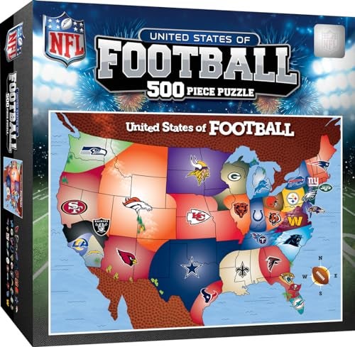 MasterPieces Sports Puzzle - All Teams 500 Piece Jigsaw Puzzle for Adults - NFL League Map Puzzle - 24"x18" - Image 1