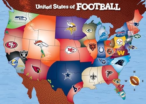 MasterPieces Sports Puzzle - All Teams 500 Piece Jigsaw Puzzle for Adults - NFL League Map Puzzle - 24"x18" - Image 2